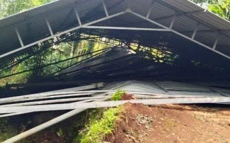 ഇൻഡോര്‍ ഷട്ടില്‍ കോര്‍ട്ട് തകര്‍ന്നു വീണു