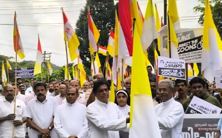 സന്യാസിനികൾക്ക് എതിരെ ചത്തീസ്ഗഢിൽ നടന്ന നടപടി ഭരണഘടനാ ലംഘനം: ചെറുതോണിയിൽ ഇടുക്കി രൂപതയുടെ നേതൃത്വത്തിൽ പ്രതിഷേധം