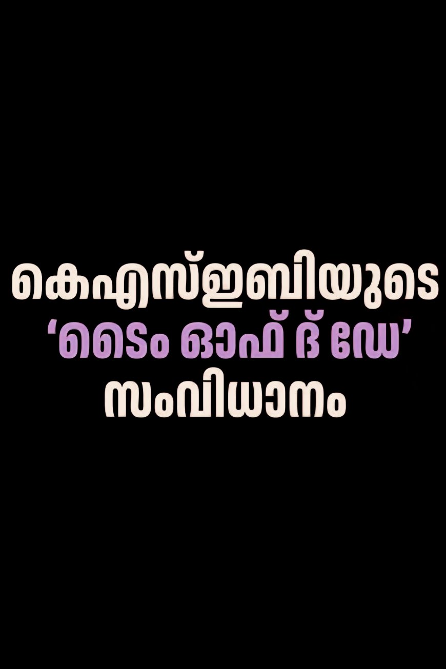 കെഎസ്ഇബിയിൽ TOD( ടൈംസ് ഓഫ് ദ ഡേ) സംവിധാനം
