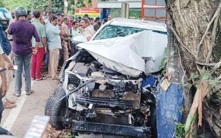 കോളേജ് വിദ്യാർഥി നാലുകിലോമീറ്ററോളം കാറോടിച്ച്‌ നടത്തിയ പരാക്രമത്തില്‍ ഇടിച്ചുതെറിപ്പിച്ചത് ഏഴ് വാഹനങ്ങൾ