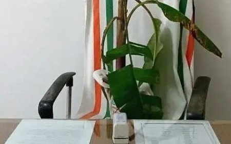 തെരുവ് നായ ശല്യം: പ്രസിഡന്റിന്റെ കസേരയില്‍ വാഴവച്ച്‌ പ്രതിഷേധം