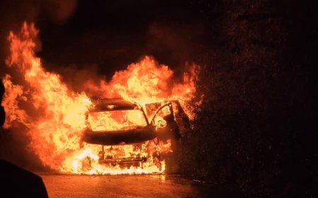 ഏലപ്പാറയിൽ വാഹനത്തിന് തീ പിടിച്ചു..