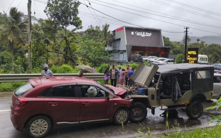 കുമളി ചെളിമടക്ക്  സമീപം വാഹനാപകടം