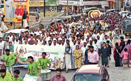 കട്ടപ്പന ഇളക്കി മറിച്ച് അത്തച്ചമയ ഘോഷയാത്ര; ആയിരങ്ങൾ അണിനിരന്നു