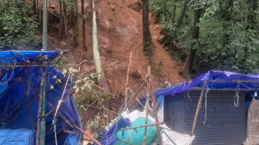 കനത്ത മഴയില്‍ മൂന്നാര്‍ ആര്‍.ഒ ജംഗ്ഷന് സമീപം വീണ്ടും മണ്ണിടിച്ചില്‍