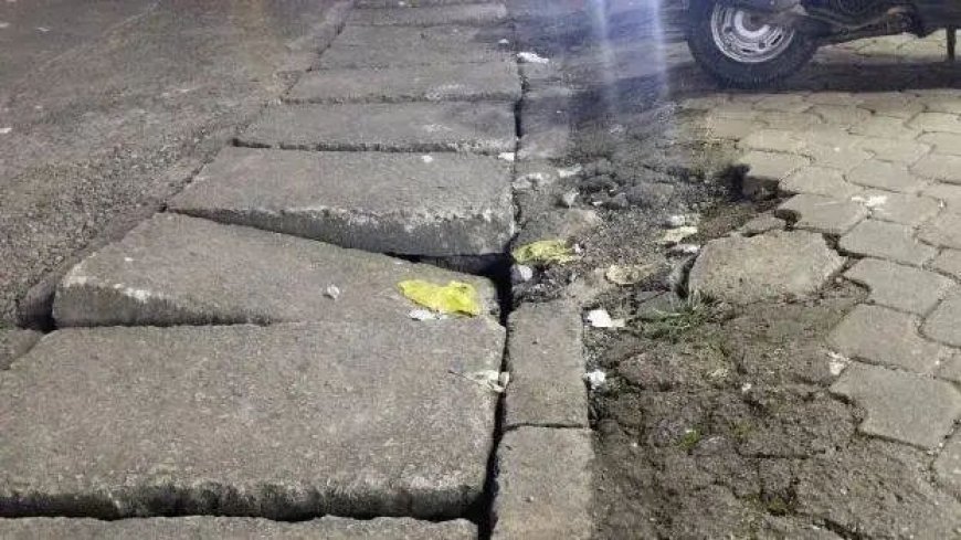 ഓടകളുടെ സ്ലാബുകള്‍ തകര്‍ന്ന് അപകടാവസ്ഥയില്‍