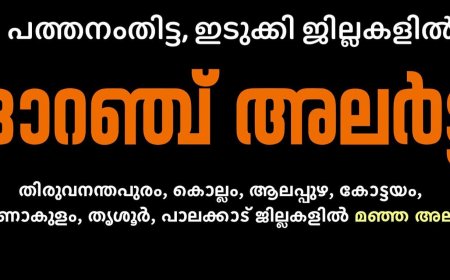 സംസ്ഥാനത്ത് നാളെയും അതിശക്ത മഴ : ഇടുക്കിയിൽ ഓറഞ്ച് അലർട്ട്