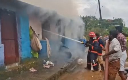 റാണി കോവിലിൽ എസ്റ്റേറ്റ് ലയത്തിന് തീ പിടിച്ചു