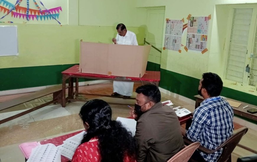 പി.ജെ ജോസഫ് എംഎൽഎ വോട്ട് രേഖപ്പെടുത്തി