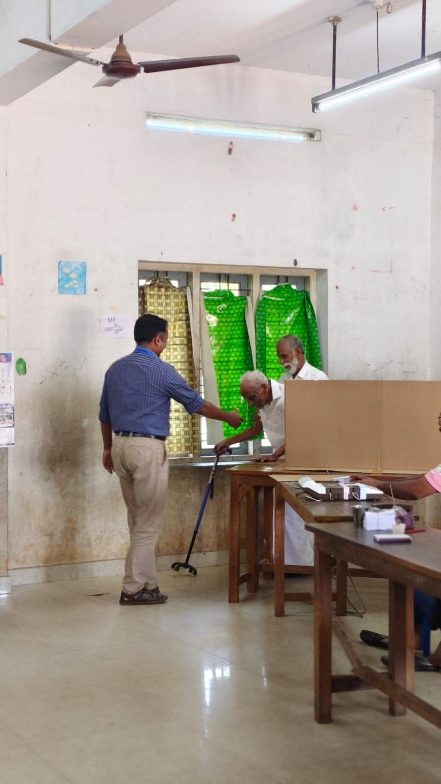 104-ാം വയസ്സിലും വോട്ടവകാശം രേഖപ്പെടുത്തി ആന്റണി വർക്കി പൗവ്വത്ത്