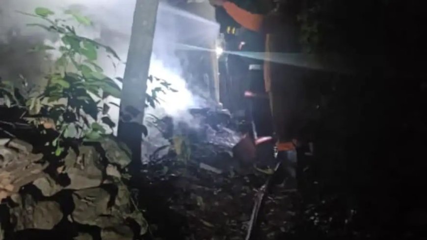 വെള്ളത്തൂവലില്‍ വീടിന് തീപിടിച്ച്‌ ഒരാള്‍  മരിച്ചു