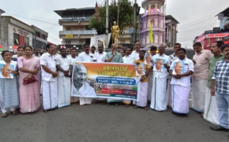 കട്ടപ്പന ഗാന്ധി സ്ക്വയറിൽ കോൺഗ്രസ് പ്രതിഷേധ പരിപാടി സംഘടിപ്പിച്ചു