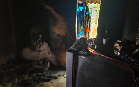 ആറാം മൈൽ കുങ്കിരിപെട്ടിയിൽ വീടിന് തീപിടിച്ചു