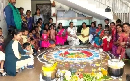 നാനാത്വത്തില്‍ ഏകത്വത്തിന്റെ സന്ദേശവുമായി പച്ചടി ശ്രീനാരായണ എല്‍.പി സ്‌കൂളില്‍ പൊങ്കല്‍ ആഘോഷം