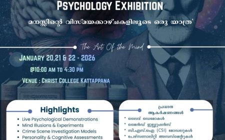 പുളിയന്മല ക്രൈസ്റ്റ് കോളേജിൽ സംസ്ഥാനതല സൈക്കോളജി പ്രദർശനം