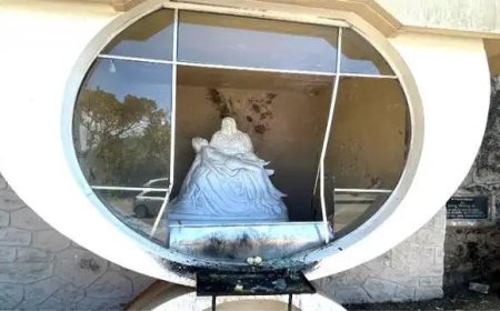 പള്ളിയുടെ കുരിശടി സാമൂഹിക വിരുദ്ധർ അടിച്ചു തകർത്തു