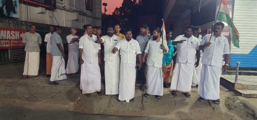 സി.പി മാത്യുവിനെ മർദ്ദിച്ച പോലീസ് നടപടിക്കെതിരെ മുട്ടം ടൗണിൽ കോൺഗ്രസ് പ്രതിഷേധം
