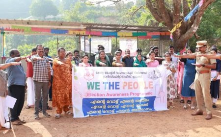 റോഡ് നിയമങ്ങൾക്കൊപ്പം വോട്ട് ബോധവത്ക്കരണവും