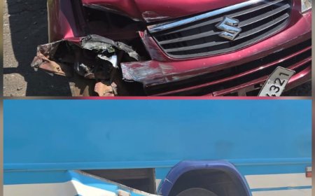 നത്തുകല്ല് അയ്യമലപ്പടിയിൽ വാഹനാപകടം ; കാറും ബസും തമ്മിൽ കൂട്ടിയിടിച്ചു