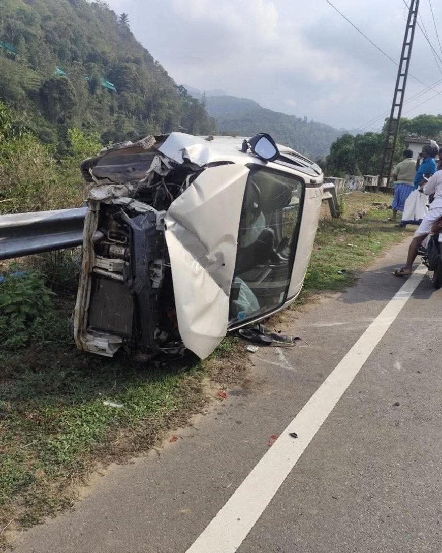 കട്ടപ്പന-കുട്ടിക്കാനം മലയോര ഹൈവേയിൽ വാഹനാപകടം ; ഒരാൾ മരിച്ചു