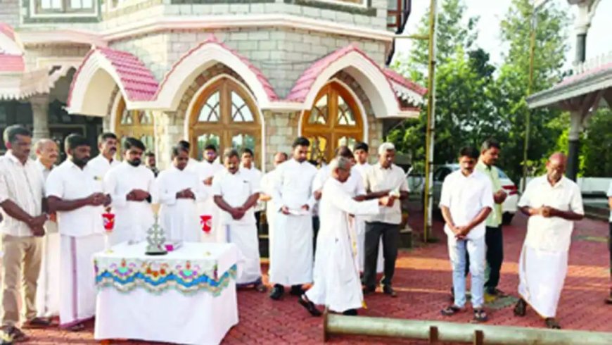 രാജകുമാരി ദൈവമാതാ പള്ളിയിൽ കൃപാഭിഷേകം ബൈബിൾ കൺവെൻഷൻ; പന്തൽ കാൽനാട്ടുകർമ്മം നടത്തി