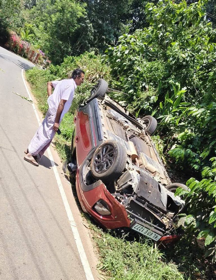 പെരുംതൊട്ടിയിൽ വാഹനാപകടം : നിസ്സാര പരിക്കുകളോടെ കുടുംബം രക്ഷപ്പെട്ടു