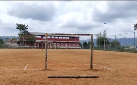 പച്ച അണിയാൻ ഒരുങ്ങി ശാന്തിഗ്രാം സ്കൂൾ മൈതാനം