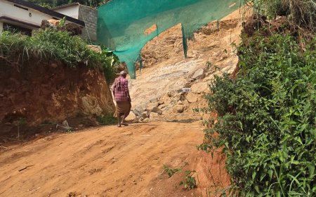 മഴക്കാലത്തിന് തൊട്ടുമുമ്പ് കട്ടപ്പന വെള്ളയാംകുടി റോഡരുകിൽ വൻ മണ്ണെടുപ്പ്; ഉരുൾപൊട്ടൽ ഭീഷണി..