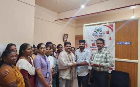 അർച്ചന വിമൻസ് വെൽഫെയർ സൊസൈറ്റിയുടെ ആഭിമുഖ്യത്തിൽ രക്തദാന ക്യാമ്പ് സംഘടിപ്പിച്ചു