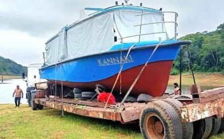 മുല്ലപ്പെരിയാർ യാത്രയ്ക്ക് തമിഴ്‌നാടിന്റെ പുതിയ ഫൈബർ ബോട്ട് തേക്കടിയിലെത്തി