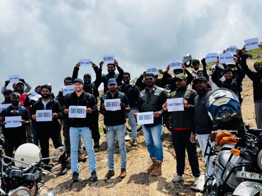 ഇടുക്കിയിലെ വിനോദസഞ്ചാരികൾക്ക് നേരെയുള്ള ആക്രമണങ്ങൾക്കെതിരെ ബുള്ളറ്റ് റൈഡർമാരുടെ പ്രതിഷേധം.