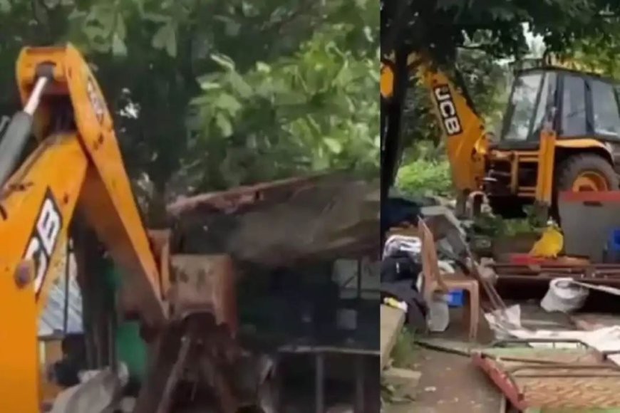 ലഹരി വിൽപ്പന നടത്തിയ കട ബുൾഡോസർ ഉപയോഗിച്ച് പൊളിച്ചു നീക്കി