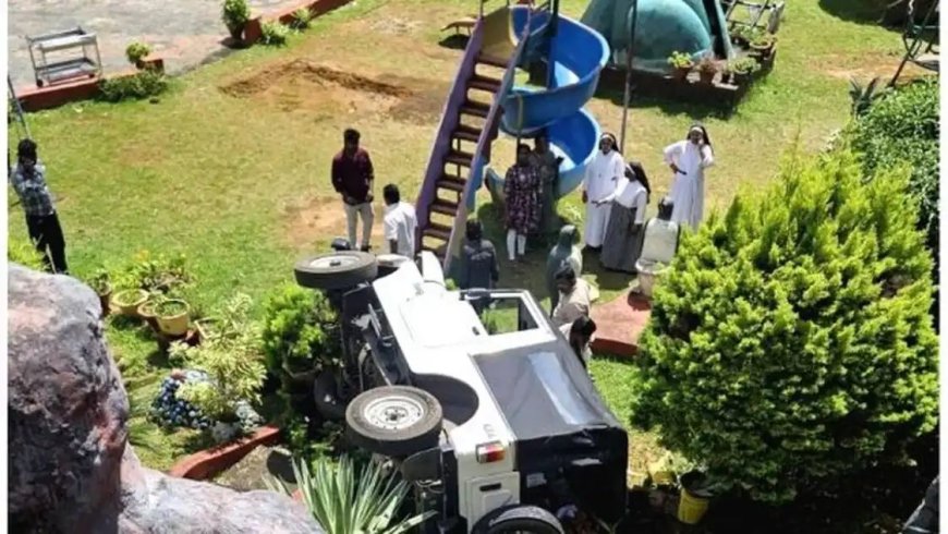 നിയന്ത്രണം വിട്ട ജീപ്പ്  മറിഞ്ഞു; മൂന്ന് പേർക്ക് പരിക്ക്