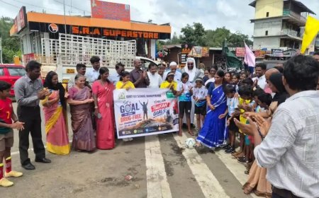 ഗോളിലൂടെ ലഹരി വിരുദ്ധ സന്ദേശം; വണ്ടിപ്പെരിയാറിലെ തൂഫാൻ ഗോൾപോസ്റ്റ് ശ്രദ്ധേയമായി