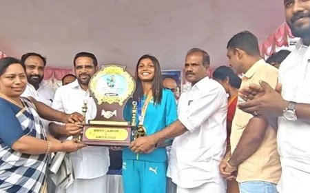 ഇരട്ട സ്വർണ ജേതാവ് സാന്ദ്രാമോൾ സാബുവിന് കാഞ്ചിയാർ പഞ്ചായത്തിന്റെ പൗരസ്വീകരണം