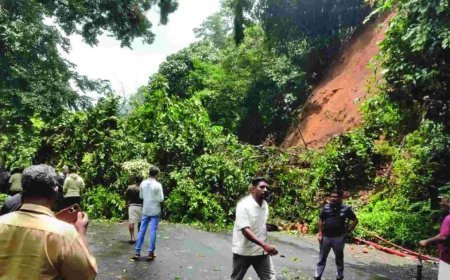 നേര്യമംഗലം-അടിമാലി റോഡില്‍ ചീയപ്പാറയില്‍ മണ്ണിടിച്ചില്‍