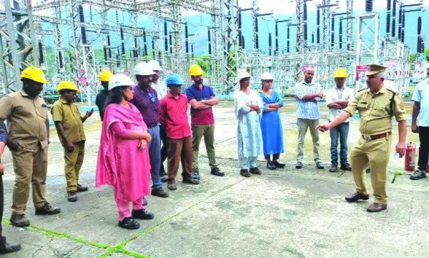 വൈദ്യുതി സുരക്ഷാ വാരാചരണം: മൂലമറ്റം കെ.എസ്‌.ഇ.ബി സ്വിച്ച് യാർഡിൽ മോക്ക് ഡ്രിൽ സംഘടിപ്പിച്ചു