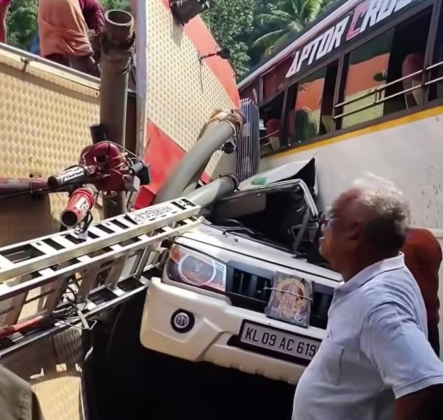 ശബരിമല റൂട്ടിൽ വാഹനാപകടം; ഫയർഫോഴ്‌സ് വാഹനം നിയന്ത്രണം വിട്ട് നിരവധി വാഹനങ്ങളിൽ ഇടിച്ചു, നിരവധി പേർക്ക് പരിക്ക്