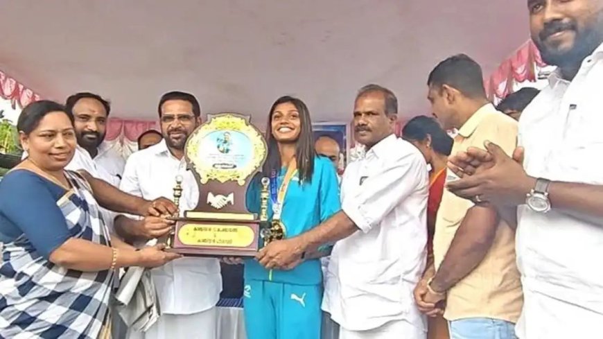 ഇരട്ട സ്വർണ ജേതാവ് സാന്ദ്രാമോൾ സാബുവിന് കാഞ്ചിയാർ പഞ്ചായത്തിന്റെ പൗരസ്വീകരണം