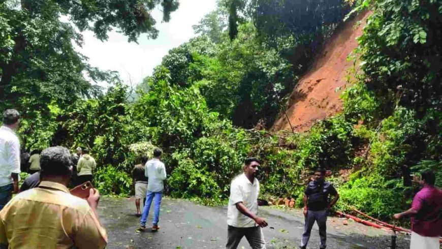 നേര്യമംഗലം-അടിമാലി റോഡില്‍ ചീയപ്പാറയില്‍ മണ്ണിടിച്ചില്‍