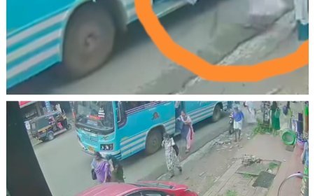 പാമ്പാടിയിൽ ബസിൽ നിന്ന് വീണ മധ്യവയസ്ക അത്ഭുതകരമായി രക്ഷപ്പെട്ടു