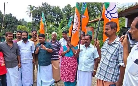വണ്ണപ്പുറത്തെ തകർന്ന പാലം ഉടൻ നന്നാക്കണം; പ്രതിഷേധവുമായി ബി.ജെ.പി