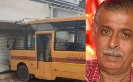 ആറ്റിങ്ങലിൽ സ്കൂൾ ബസ് അപകടത്തിൽപ്പെട്ടു; ഡ്രൈവർ മരിച്ചു, രണ്ട് വിദ്യാർത്ഥികൾക്ക് പരിക്ക്