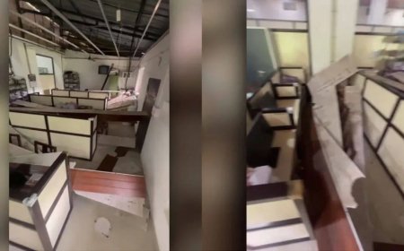ഇടുക്കി ജില്ലാ ശിശുസംരക്ഷണ യൂണിറ്റ് ഓഫീസിന്റെ സീലിംഗ് വീണ്ടും തകർന്നു വീണു