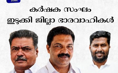 കർഷക സംഘം ഇടുക്കി ജില്ലാ ഭാരവാഹികളെ തിരഞ്ഞെടുത്തു