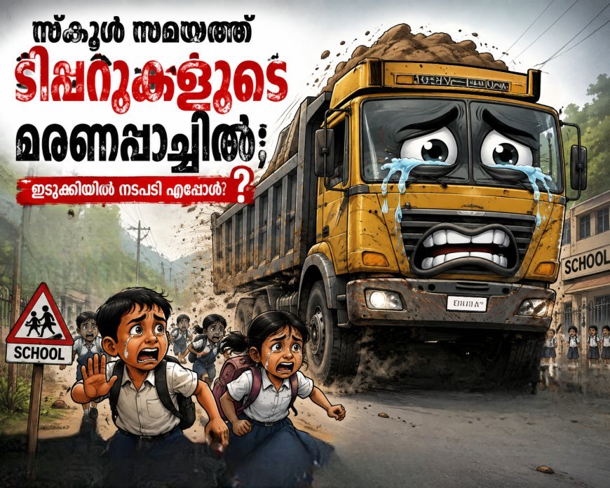 സ്കൂൾ സമയത്ത് ടിപ്പറുകളുടെ മരണപ്പാച്ചിൽ; ഇടുക്കിയിൽ നടപടി എപ്പോൾ?