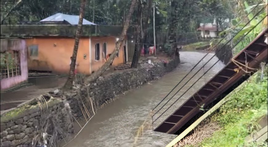പ്രളയത്തിൽ ഒഴുകിപ്പോയ പാലം വീണ്ടെടുത്ത് ടീം റെസ്ക്യൂ ഫോഴ്സ് കേരള : മൂന്ന് കുടുംബങ്ങൾക്ക് ഇനി ആശ്വാസത്തിന്റെ വഴി
