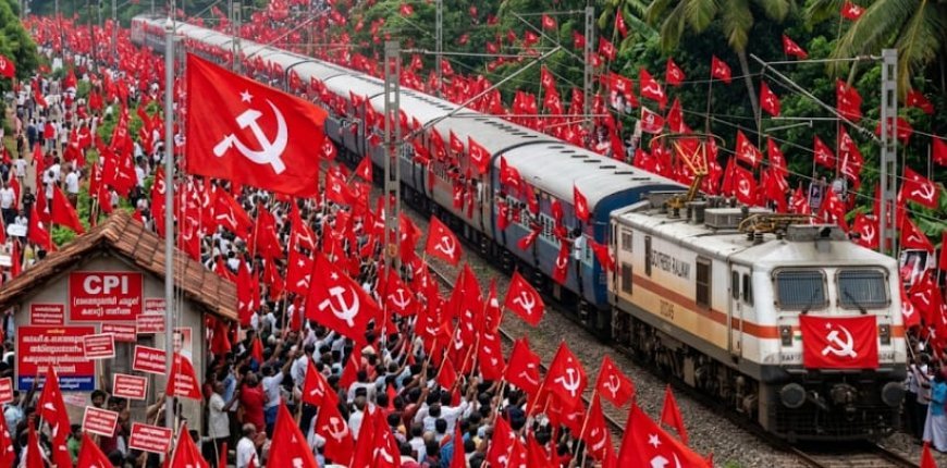 കോട്ടയം റയിൽവേ സ്റ്റേഷനിലേയ്ക്ക് പ്രതിക്ഷേധ മാർച്ച്..