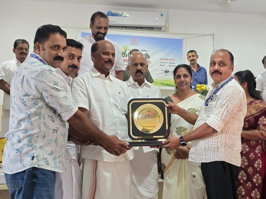 തലപ്പലം കൃഷിഭവന്റെ സ്നേഹാദരം ഏറ്റുവാങ്ങി ടീം റെസ്ക്യൂ ഫോഴ്സ് കേരള