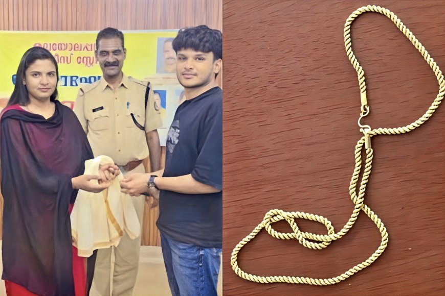 റോഡിൽ കിടന്ന രണ്ടര പവൻ സ്വർണമാല; ‘കണ്ണ് മഞ്ഞളിച്ചില്ല’, ഉടമയെ തേടി പോലീസിൽ ഏൽപ്പിച്ച് യുവ അഭിഭാഷക